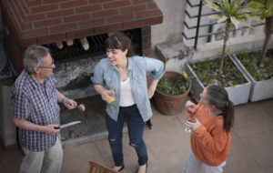 Churrasco em casa com a família