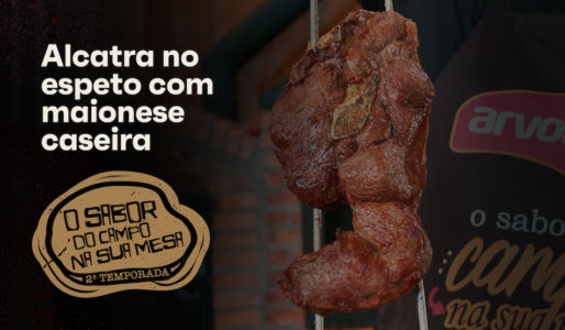 deliciosa alcatra no espeto com maionese caseira